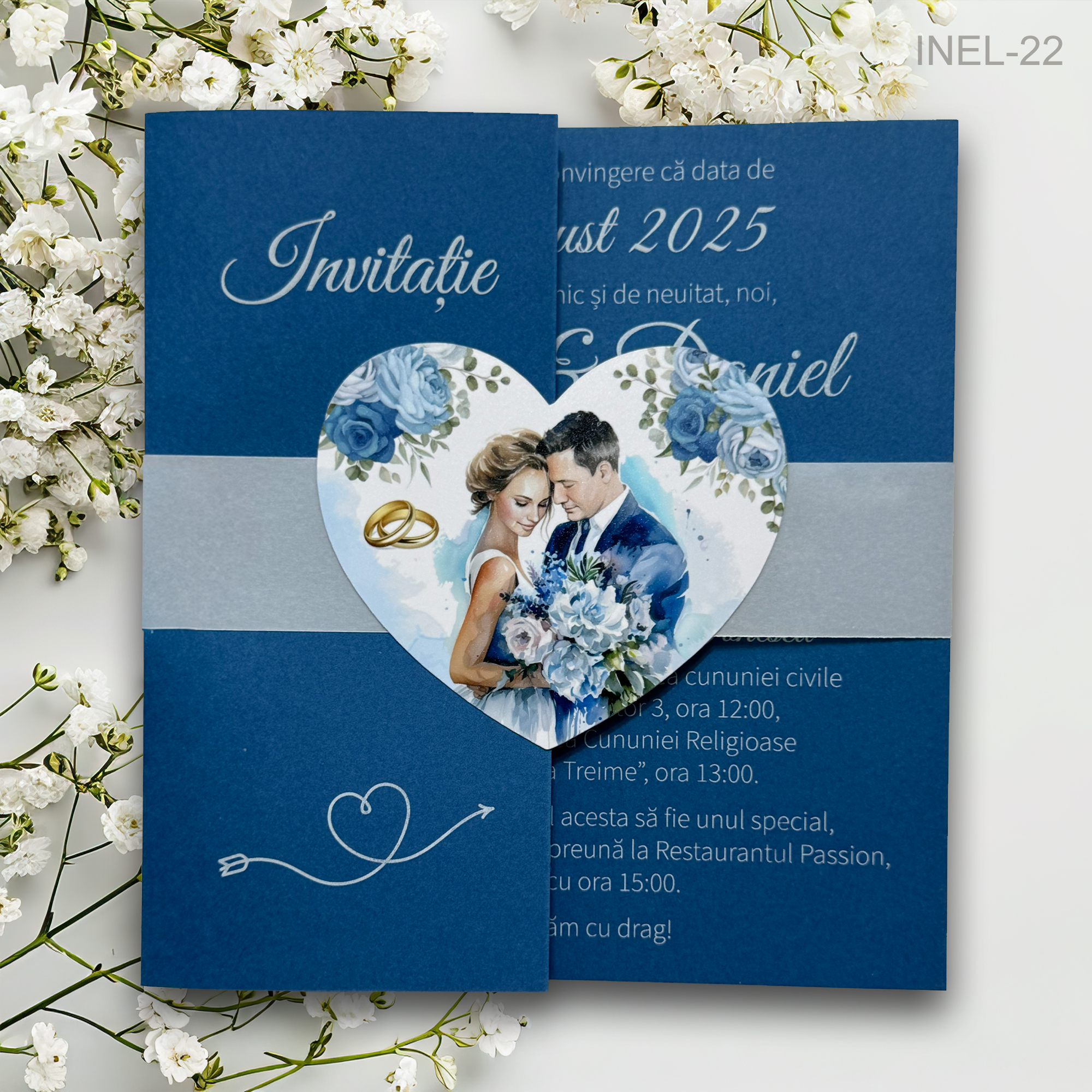 invitatii nunta personalizate INEL-22 invitatii nunta personalizate